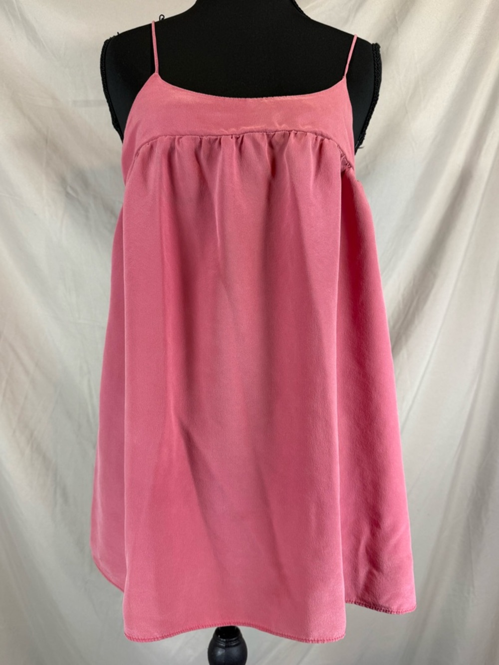 Geren Ford Silk Spaghetti Strap Tank Top - Blush Pink - Medium